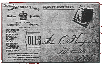 Figure 4 - Advertising post card from one of Imperial's Maritime branches dated July 1898.
